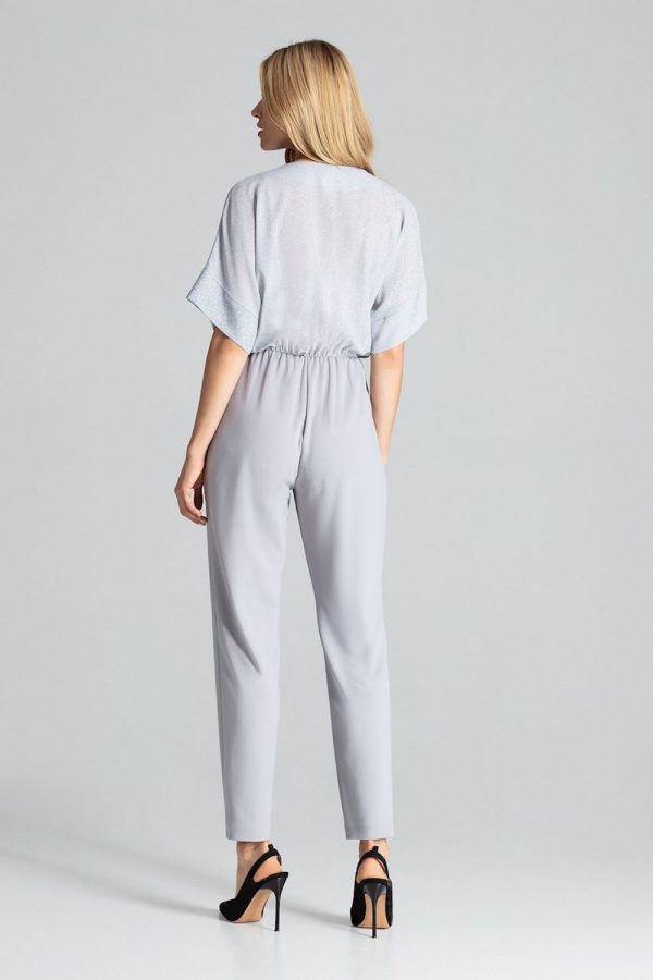 Grey Suit in Playsuits For Women with Spandex and Polyester
