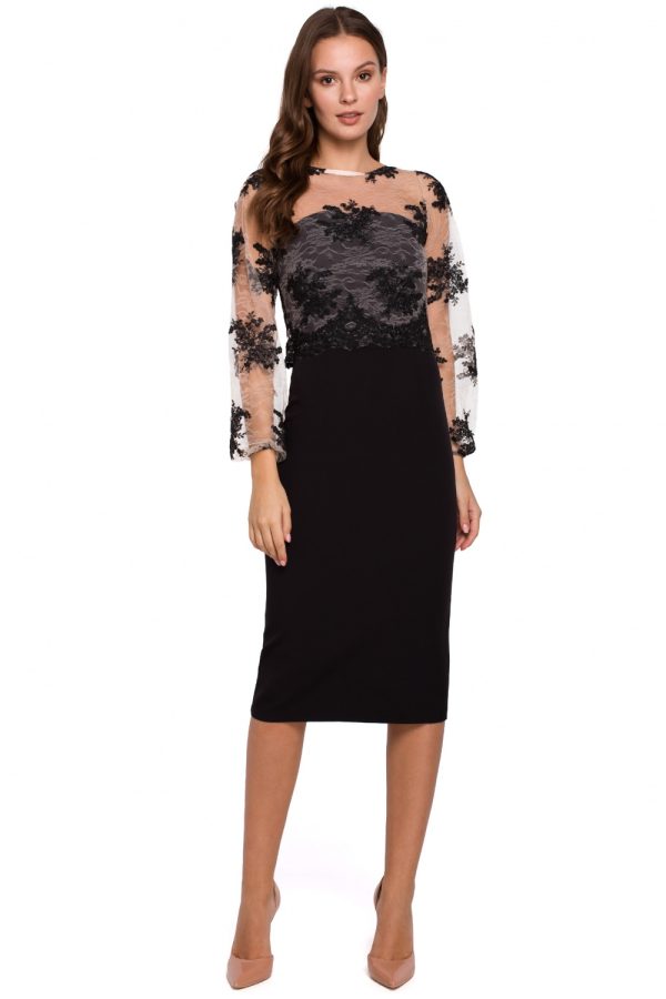 Black Cocktail Dress in Formal Dresses, Cocktail Dresses with Spandex and Polyester