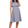 Grey Evening Dress in Evening Dresses with Spandex, Polyester and Rayon