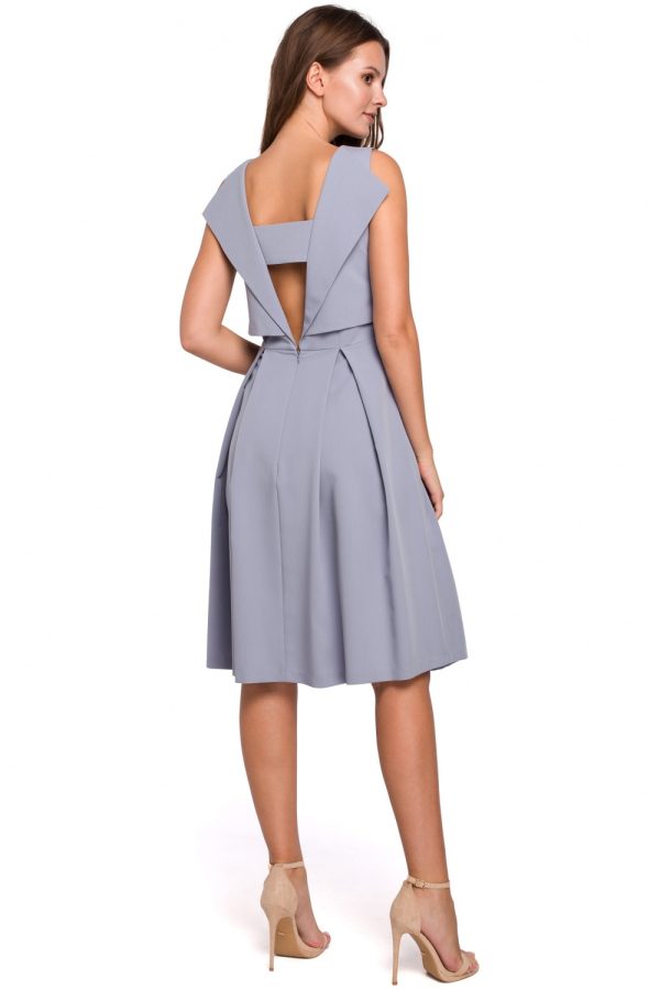 Grey Evening Dress in Evening Dresses with Spandex, Polyester and Rayon