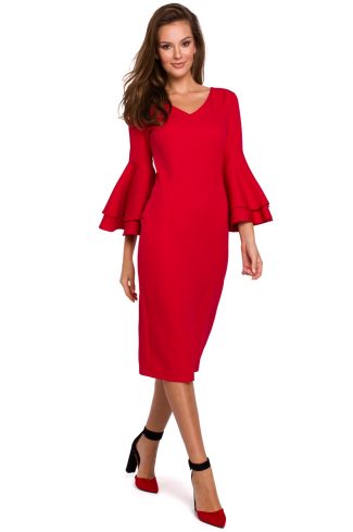 red Cocktail dress model 138546 Makover