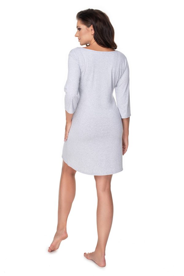 Grey Maternity Nightgown in Maternity Nightwear with Spandex and Viscose