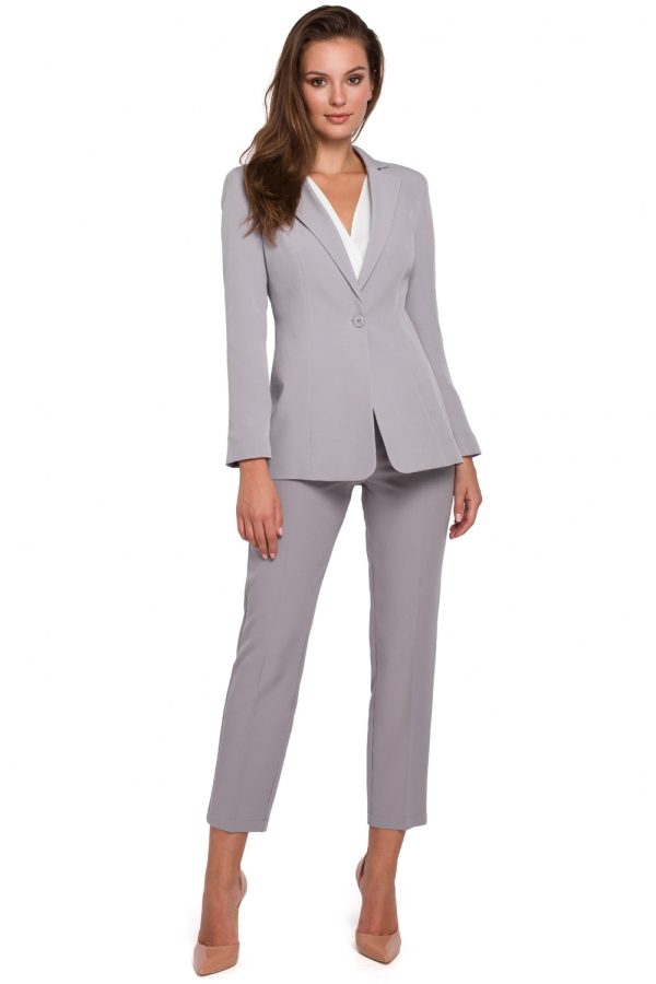 Grey Jacket in Jackets, Vests For Women with Spandex and Polyester