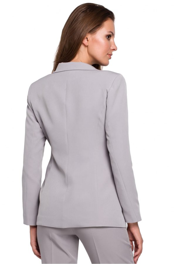 Grey Jacket in Jackets, Vests For Women with Spandex and Polyester