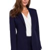 Navy Blue Jacket in Jackets, Vests For Women with Spandex and Polyester
