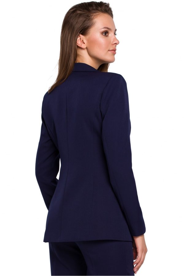 Navy Blue Jacket in Jackets, Vests For Women with Spandex and Polyester