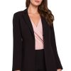 Black Jacket in Jackets, Vests For Women with Spandex and Polyester