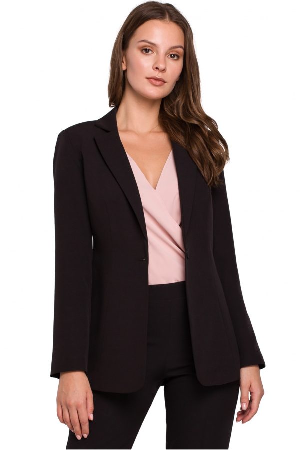 Black Jacket in Jackets, Vests For Women with Spandex and Polyester