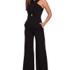 862976 Black Suit in Playsuits For Women with Spandex and Polyester