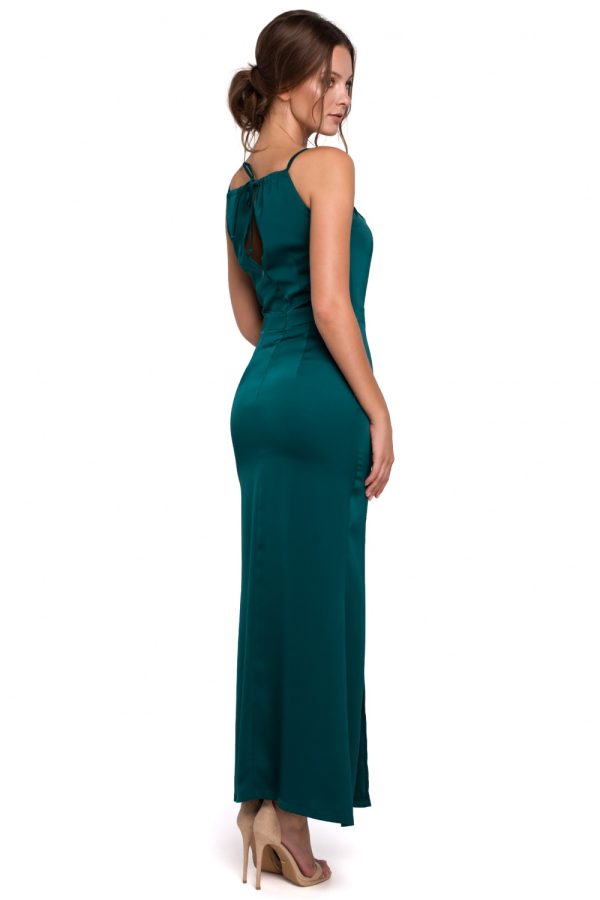 Green Long Dress in Evening Dresses with Spandex and Polyester