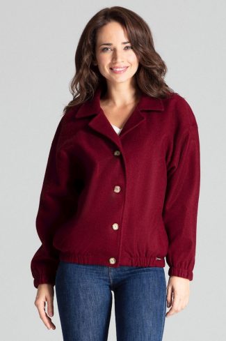 Red Jacket in Women`s Coats, Jackets with Polyester and Viscose
