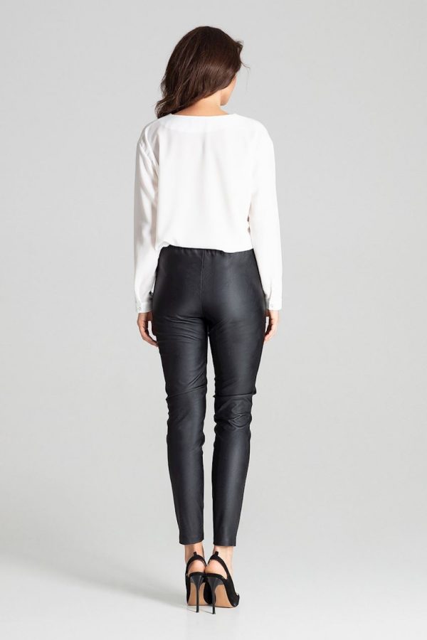 Black Trousers in Casual Pants For Women with Spandex and Polyester