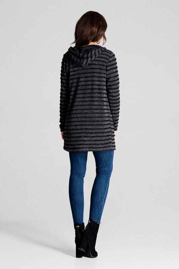 Black Cardigan in Cardigans For Women, Ponchos with Spandex, Polyester and Viscose
