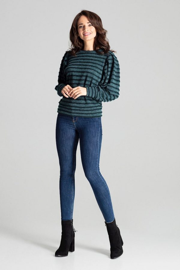 Green Blouse in Women`s Blouses, Tunics with Spandex, Polyester and Viscose