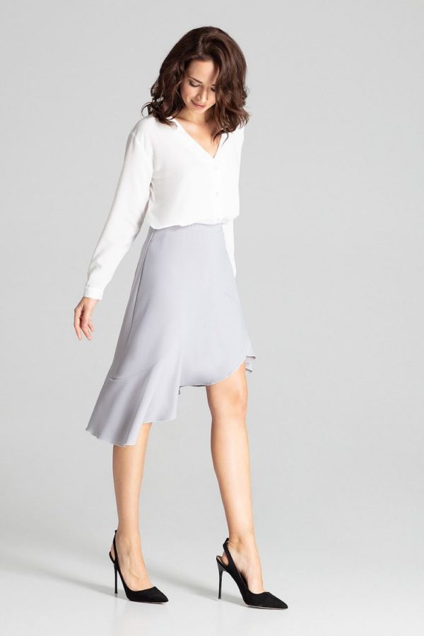 Grey Skirt in Skirts with Spandex and Polyester