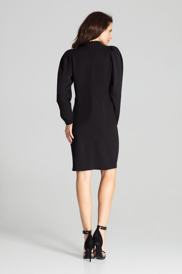 Black Daydress in Day Dresses with Spandex and Polyester