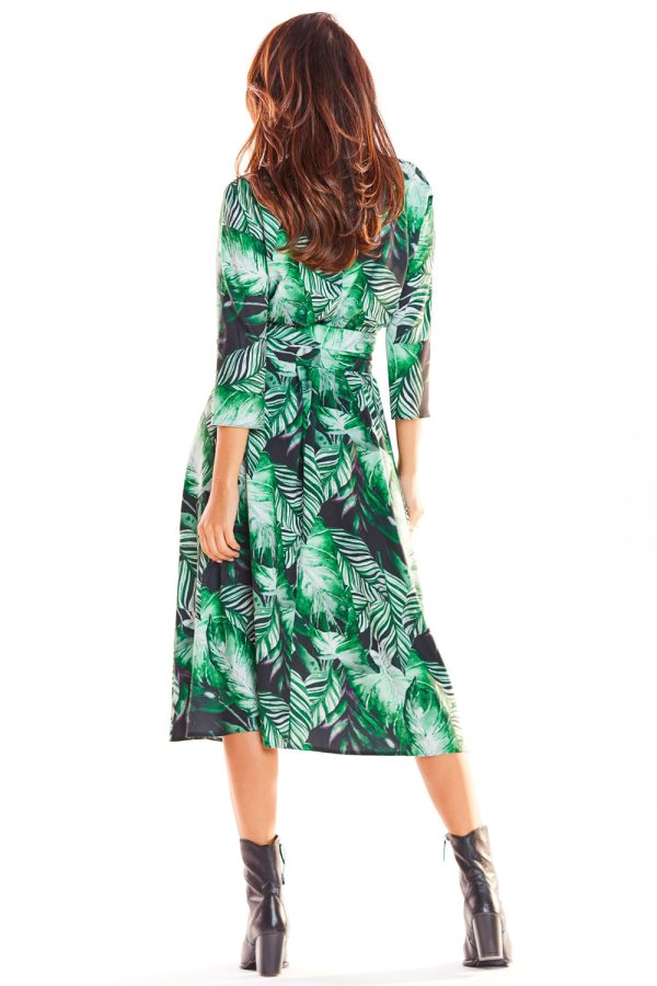 Green Daydress in Day Dresses with Spandex and Polyester