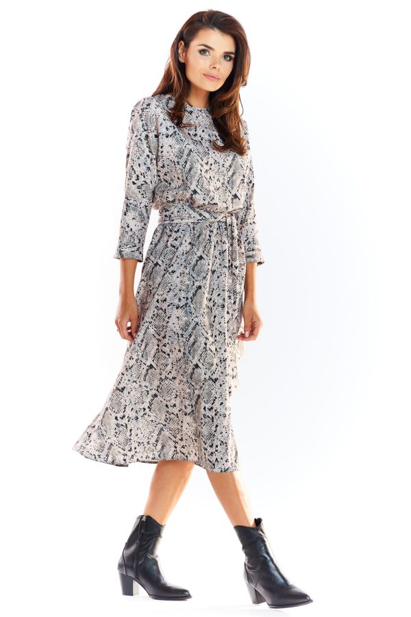 Grey Daydress in Day Dresses with Spandex and Polyester