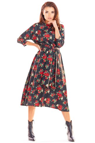 865309 Black Daydress in Day Dresses with Spandex and Polyester