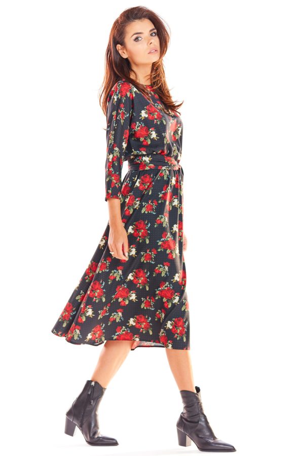 Black Daydress in Day Dresses with Spandex and Polyester