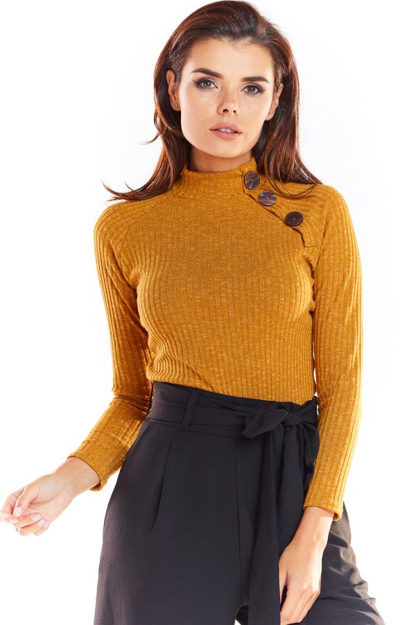 Brown Jumper in Sweaters, Pullovers, Jumpers, Turtlenecks, Boleros, Shrugs with Polyester, Spandex and Viscose