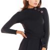 Black Jumper in Sweaters, Pullovers, Jumpers, Turtlenecks, Boleros, Shrugs with Polyester, Spandex and Viscose