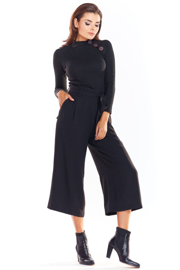 Black Jumper in Sweaters, Pullovers, Jumpers, Turtlenecks, Boleros, Shrugs with Polyester, Spandex and Viscose