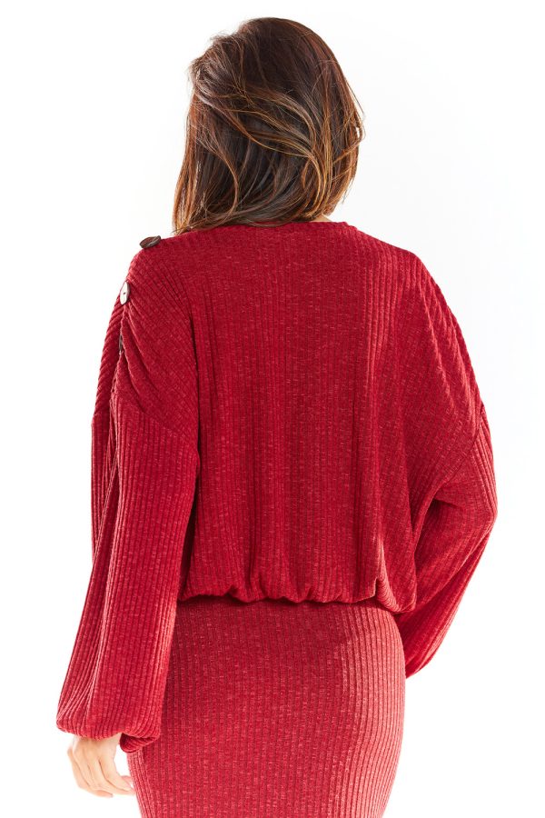 Red Jumper in Sweaters, Pullovers, Jumpers, Turtlenecks, Boleros, Shrugs with Polyester, Spandex and Viscose