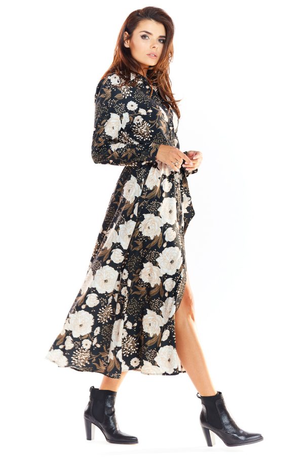 Brown Daydress in Day Dresses with Spandex and Polyester