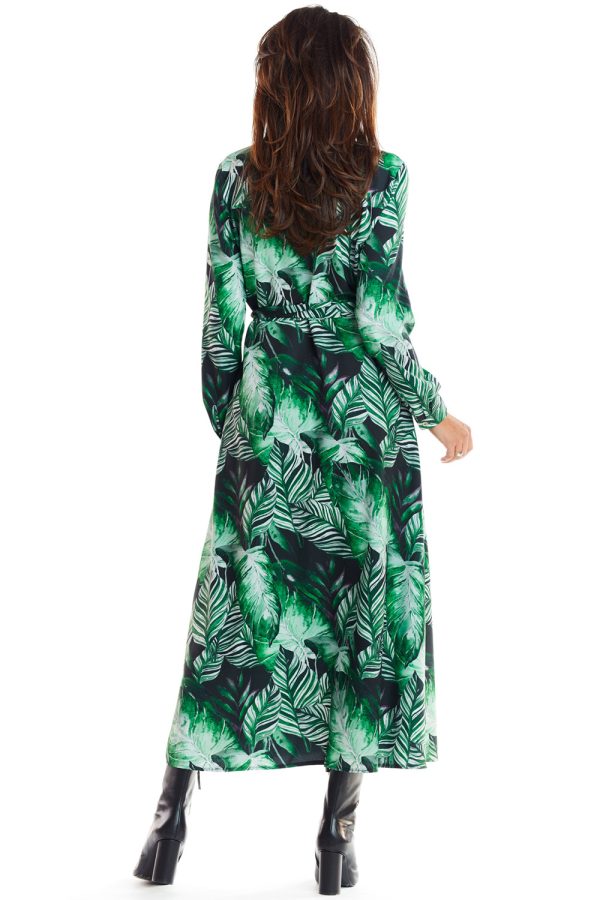 Green Daydress in Day Dresses with Spandex and Polyester