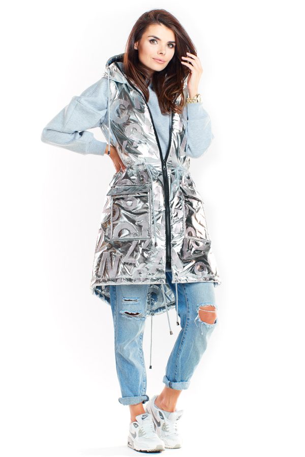 Grey Gilet in Women`s Coats, Jackets with