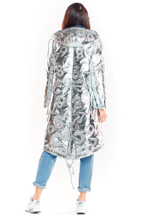 Grey Coat in Women`s Coats, Jackets with Polyester