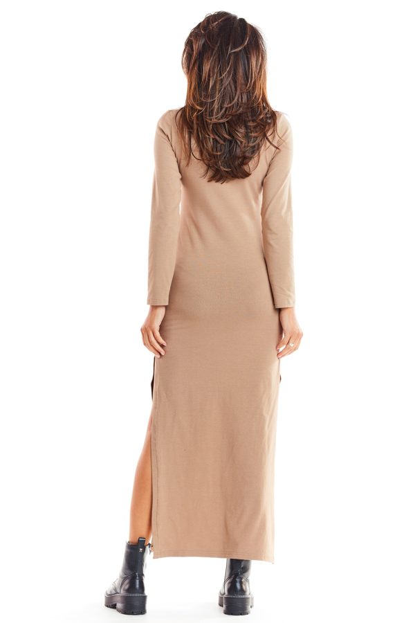 Beige Daydress in Day Dresses with Cotton and Lycra