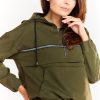 Green Sweatshirt in Sweatshirts For Women with Cotton and Lycra