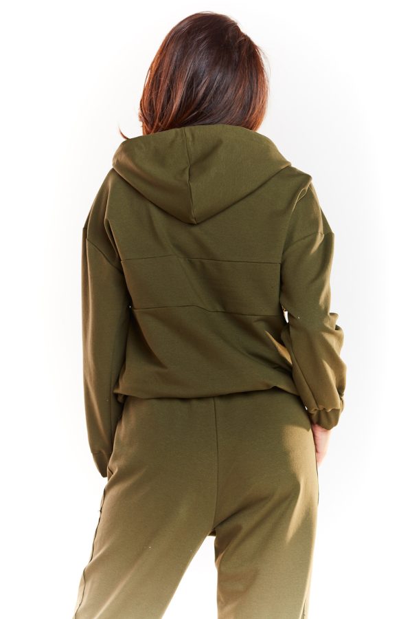 Green Sweatshirt in Sweatshirts For Women with Cotton and Lycra