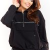 Black Sweatshirt in Sweatshirts For Women with Cotton and Lycra