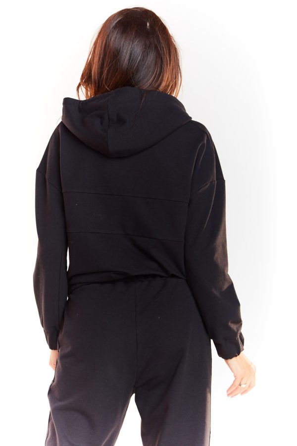 Black Sweatshirt in Sweatshirts For Women with Cotton and Lycra