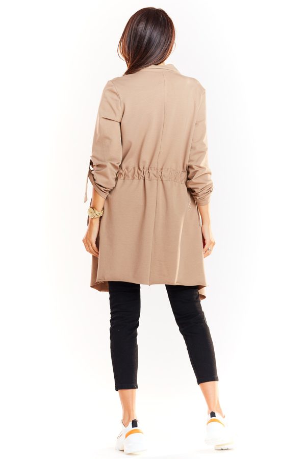 Beige Sweatshirt in Sweatshirts For Women with Cotton, Spandex and Polyester