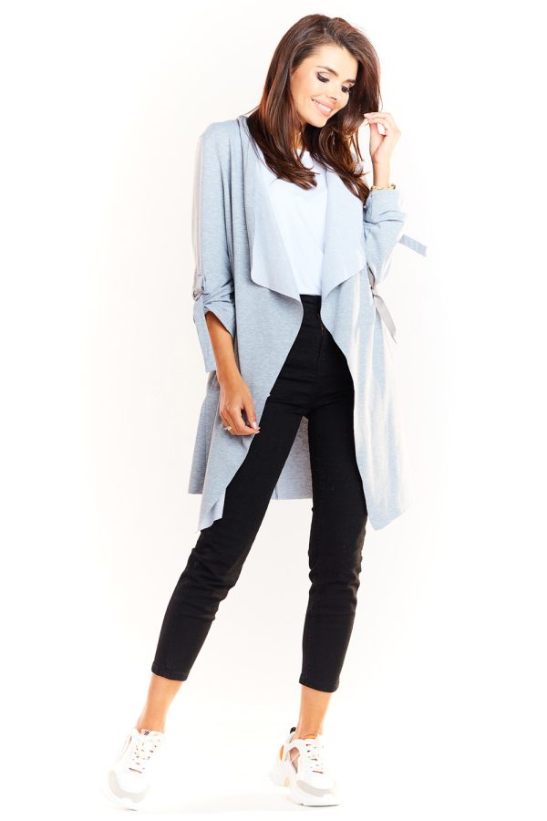 Grey Sweatshirt in Sweatshirts For Women with Cotton, Spandex and Polyester