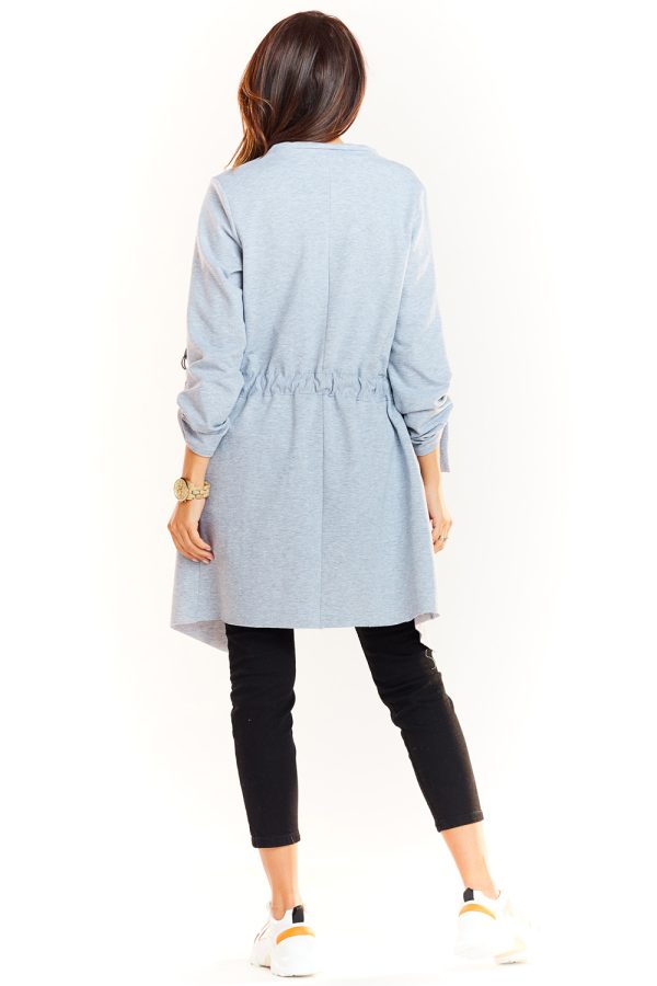 Grey Sweatshirt in Sweatshirts For Women with Cotton, Spandex and Polyester