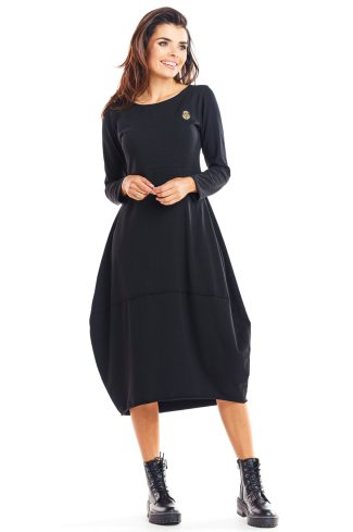 Black Daydress in Day Dresses with Cotton and Lycra