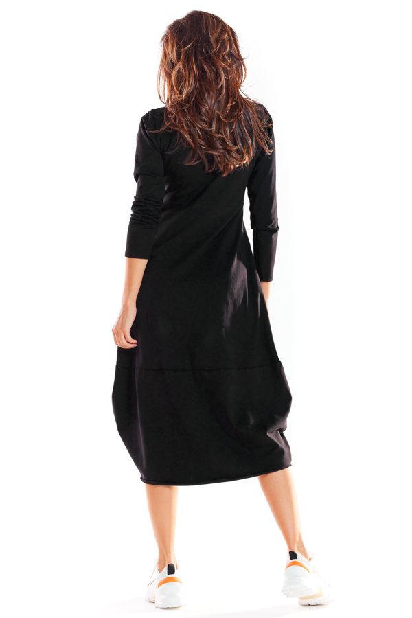 Black Daydress in Day Dresses with Cotton and Lycra