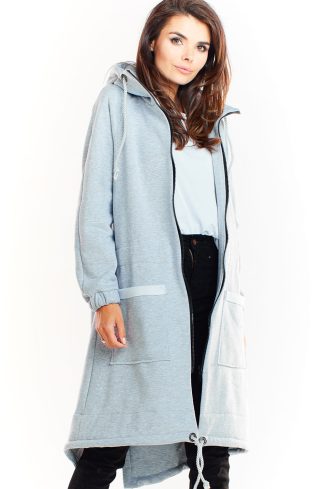 Grey Sweatshirt in Sweatshirts For Women with Cotton and Lycra