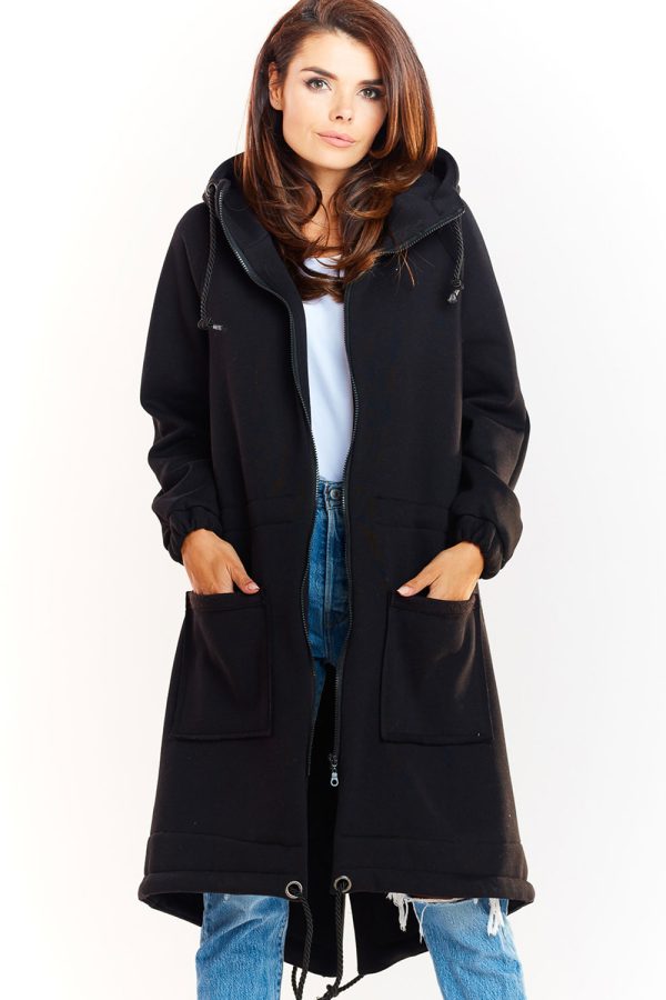 Black Sweatshirt in Sweatshirts For Women with Cotton and Lycra