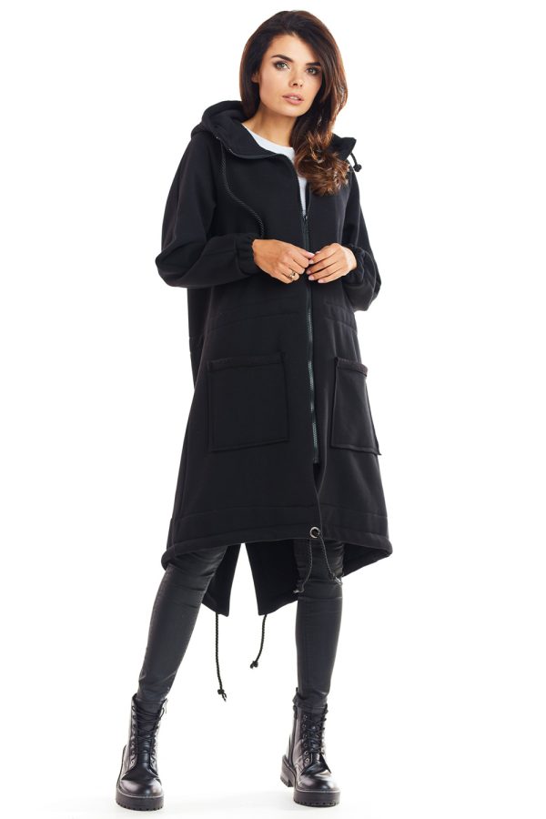 Black Sweatshirt in Sweatshirts For Women with Cotton and Lycra