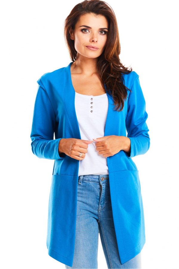 Blue Jacket in Jackets, Vests For Women with Cotton, Spandex and Polyester
