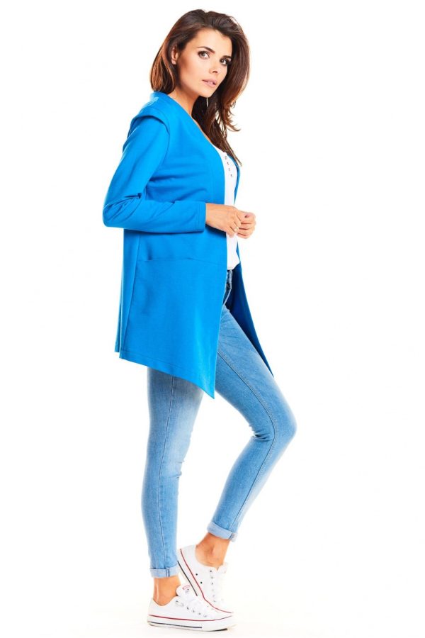 Blue Jacket in Jackets, Vests For Women with Cotton, Spandex and Polyester