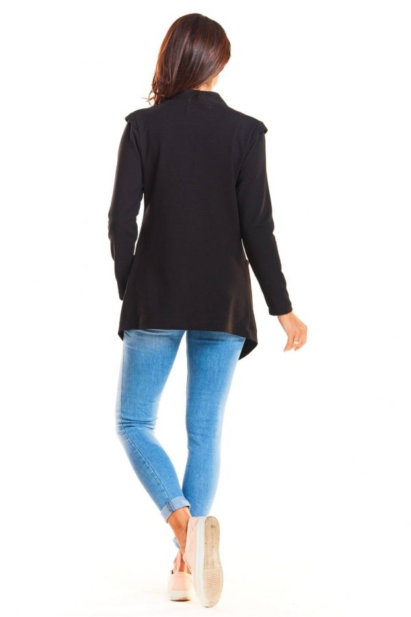 Black Jacket in Jackets, Vests For Women with Cotton, Spandex and Polyester