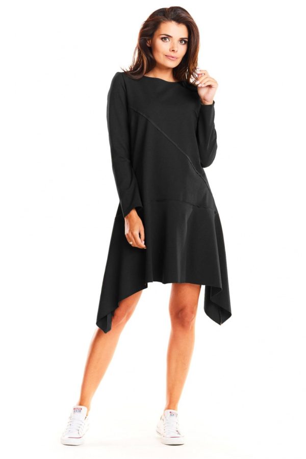 Black Daydress in Day Dresses with Cotton, Spandex and Polyester