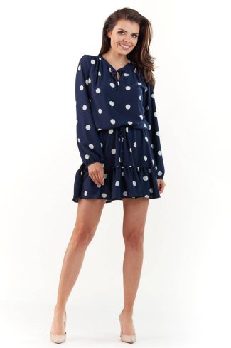 Navy Blue Cocktail Dress in Formal Dresses, Cocktail Dresses with Spandex and Polyester